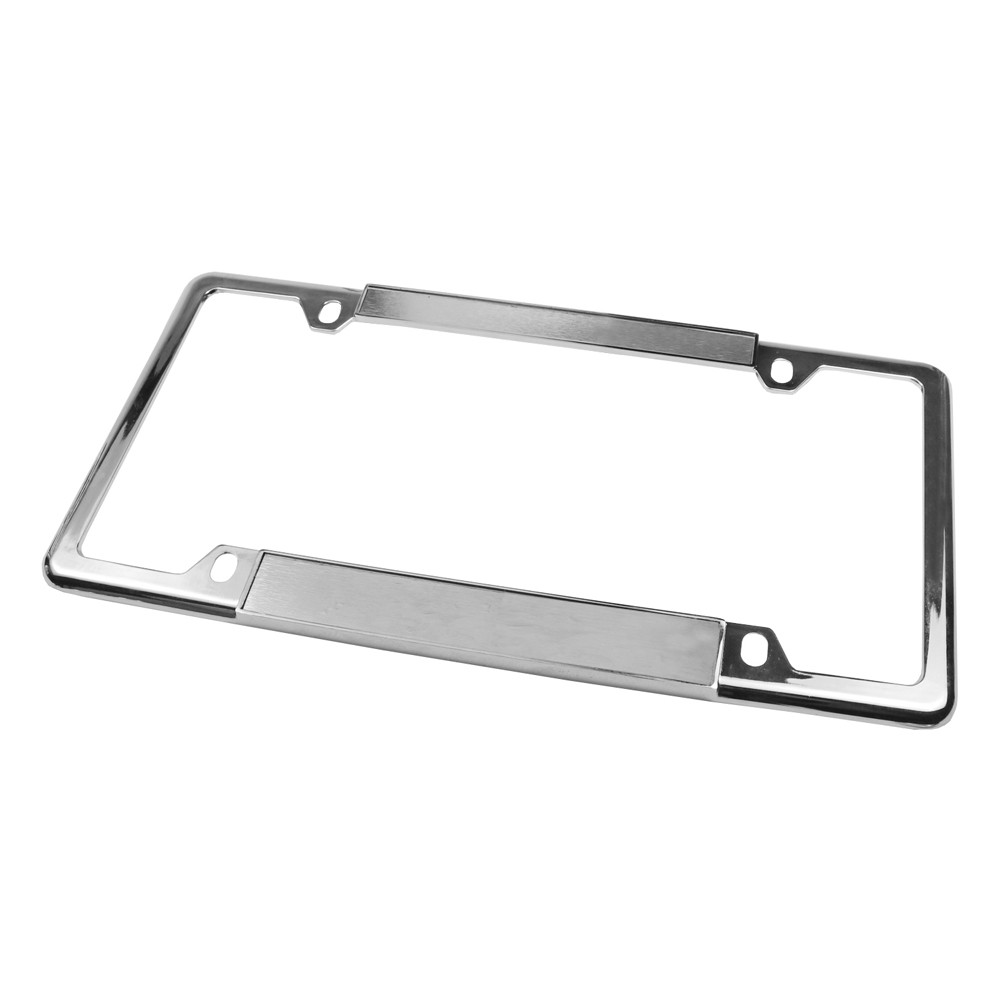 thumbnail interactive-video image 1 of Soul Stainless Steel Chrome Finish License Plate Frame Holder – Universal Fit 1 of 3