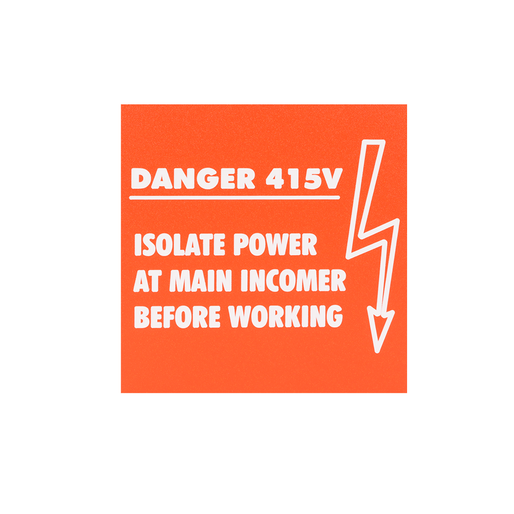orange and white danger sign