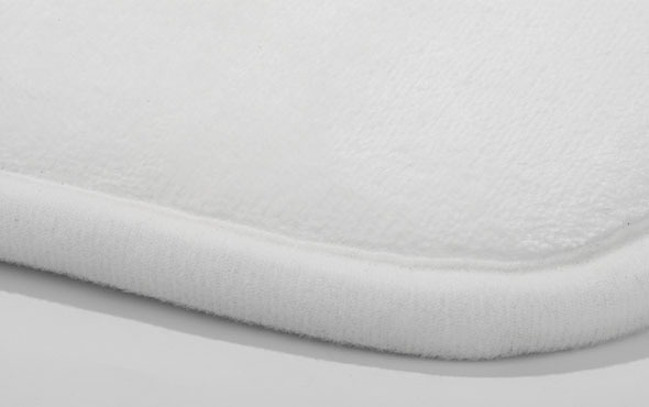 Closeup of plush floor mat