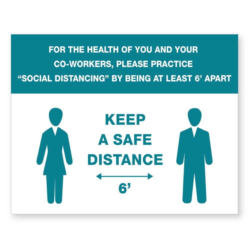 JPPLUS Safe Distance Ready Made Sign