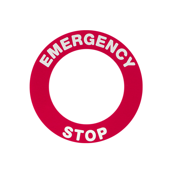 Emergency stop button tag
