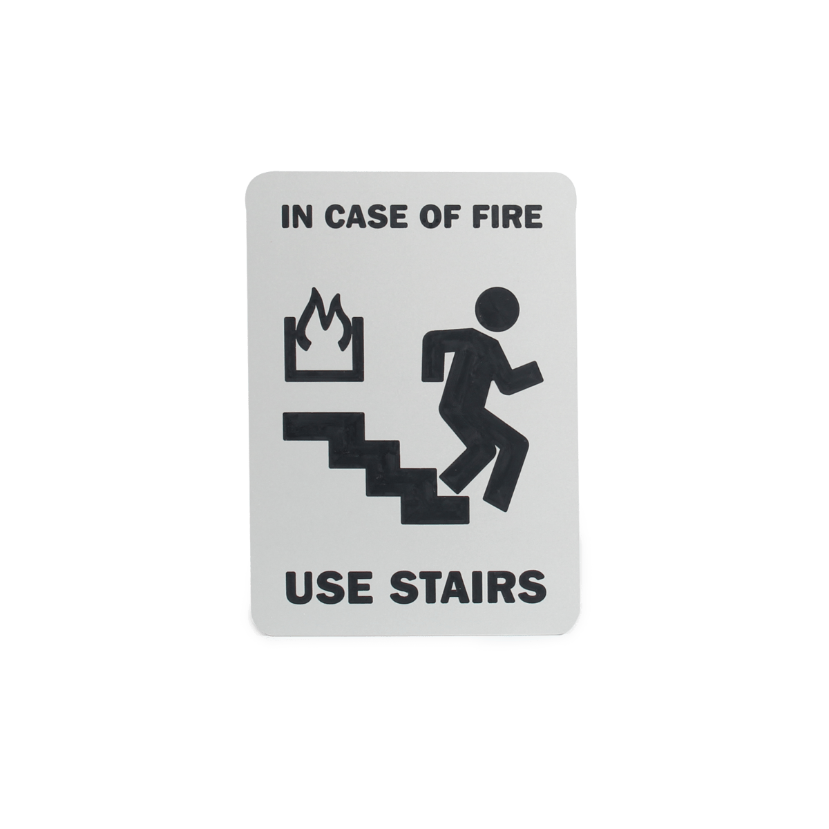 In case of fire use stairs sign