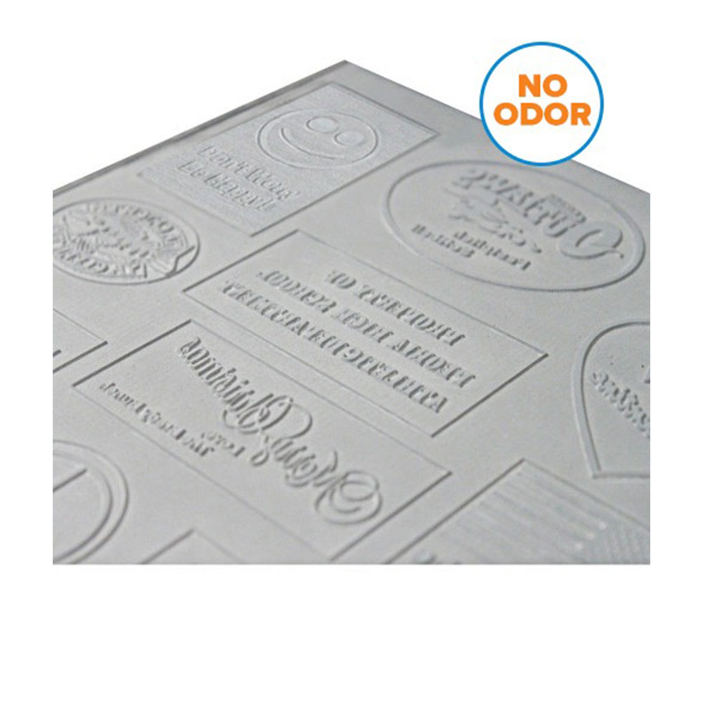 Laserable rubber stamp sheet
