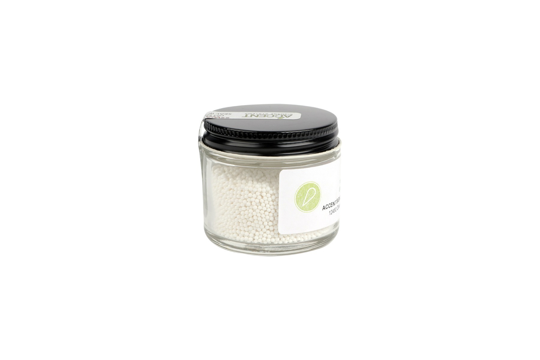 Jar of White Raster Spheres 