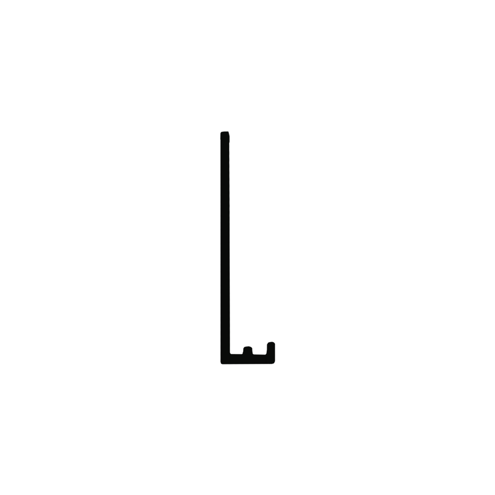 Black j-channel holder end profile