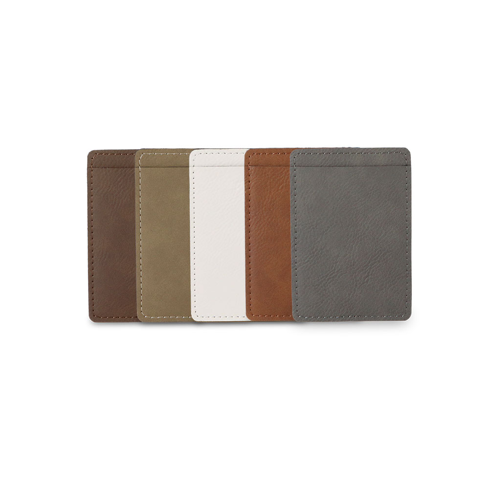 Group of faux leather phone card holders