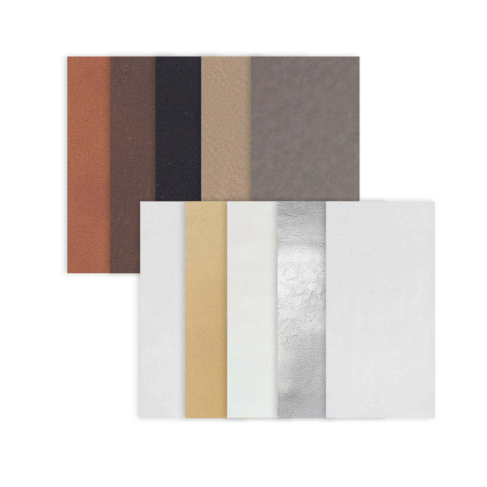 Saddle Collection leather-like sheets in variety of colors