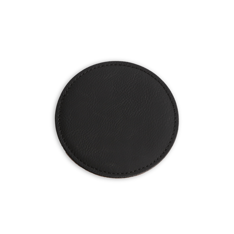 SADDLE COLLECTION BLACK ROUND COASTER 6pcs