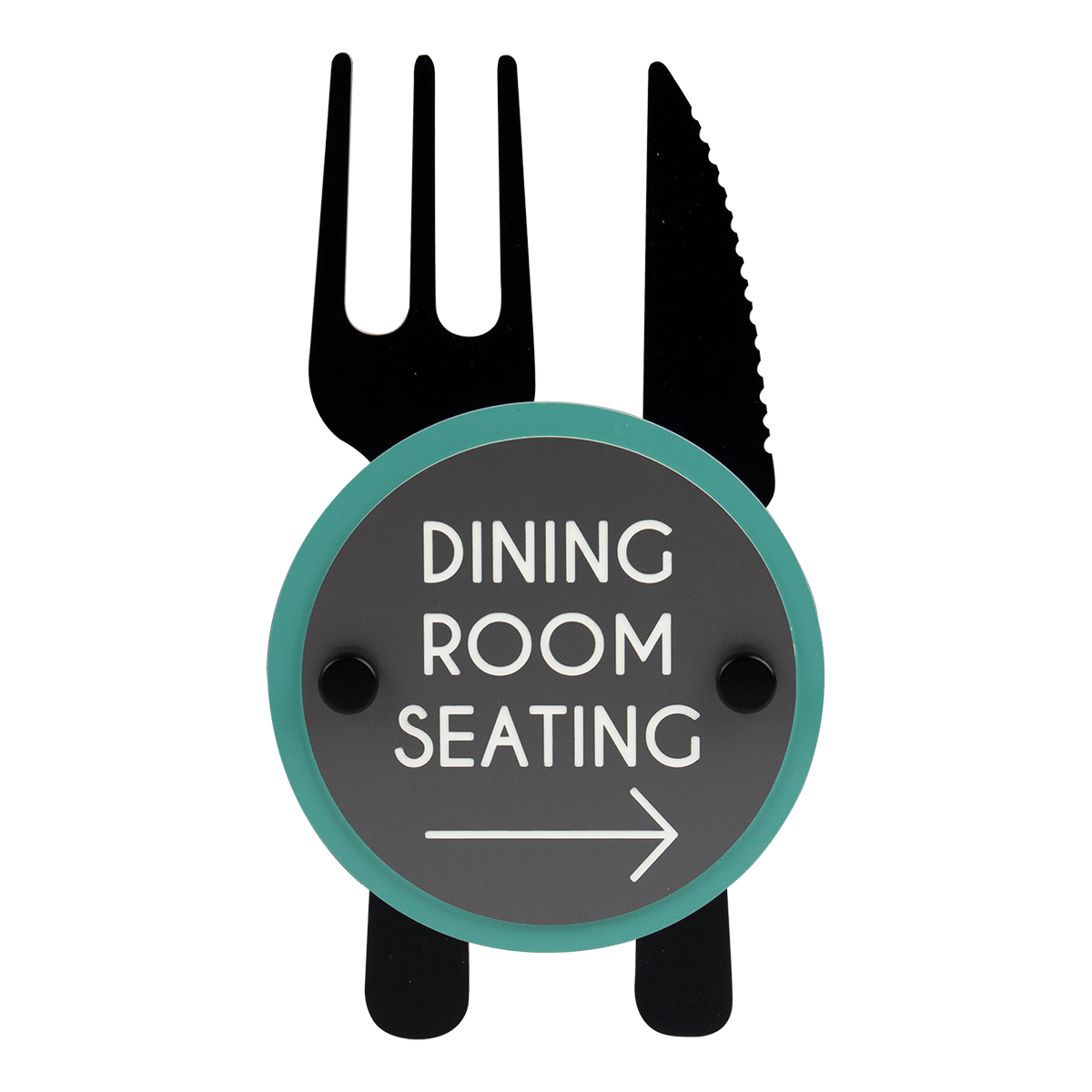 Dining Room Seating to the right sign