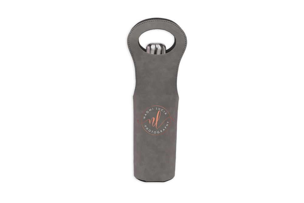 leather like wine tote in color iron gray