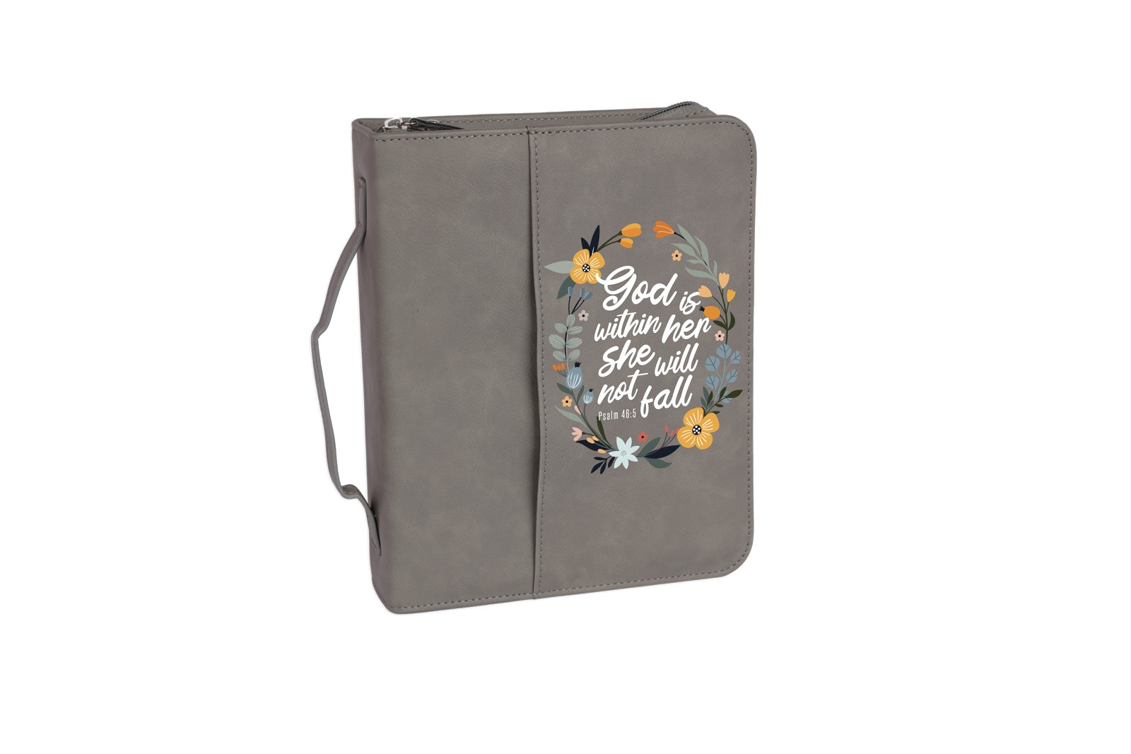 Saddle Collection Iron Grey Bible Cover with customization