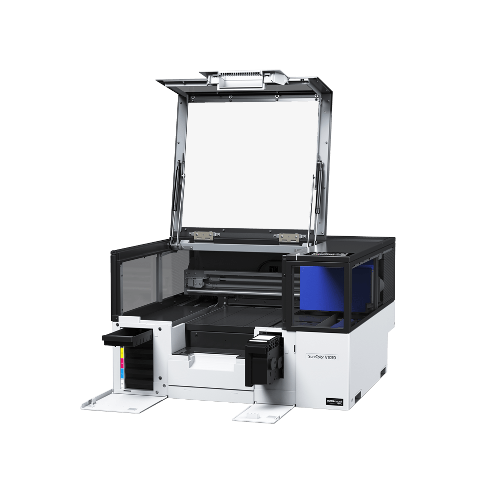 Epson V1070 printer with top and ink open