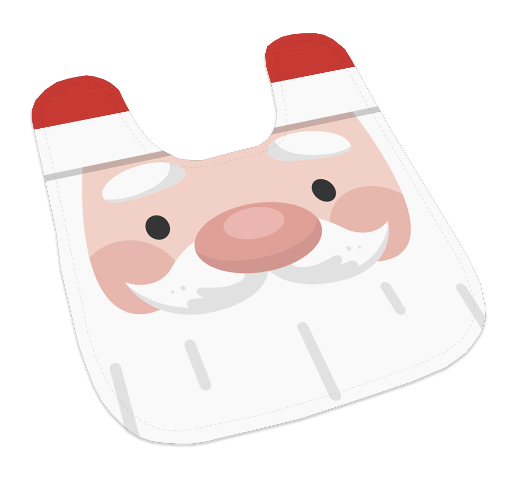 Fleece Baby Bib personalized with Santa