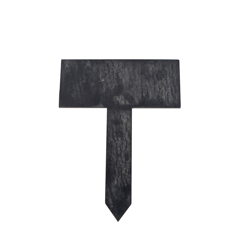 Back of slate garden stake