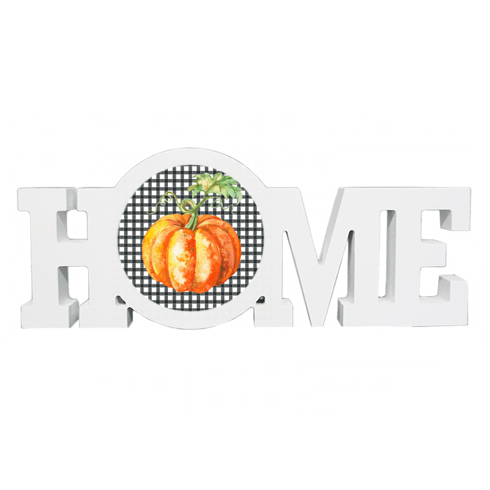 personalized White Coated Wood Block That says HOME