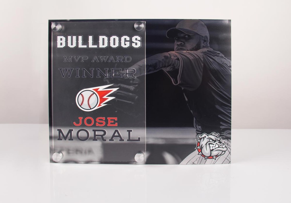 Baseball sign using standoffs