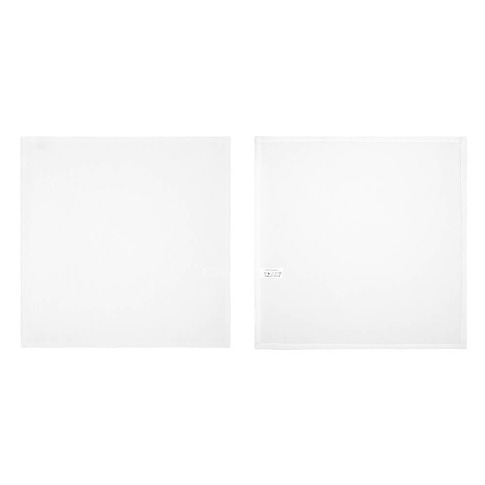 Blank white linen napkin front and back