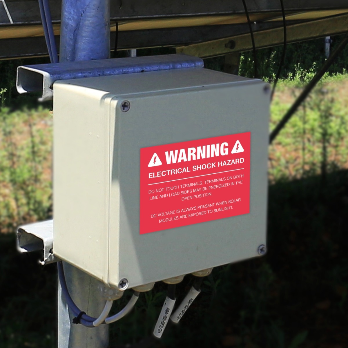 Electric hazard warning sign