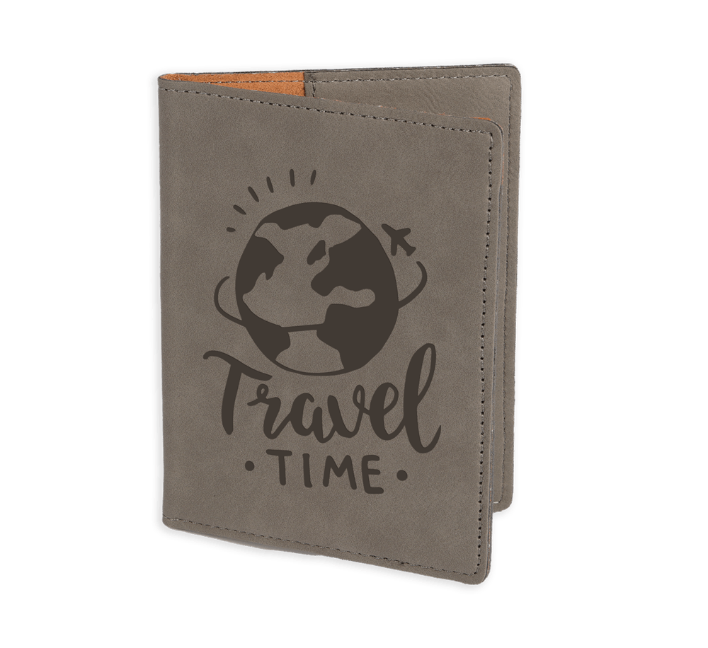 Iron grey Saddle Collection passport cover with customization