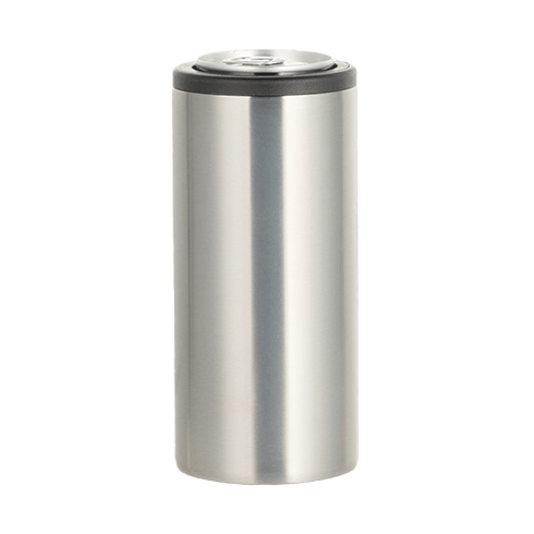 12oz silver stainless steel skinny can cooler