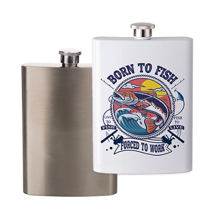 thumbnail image 2 of 8oz 4 Horsemen Stainless Steel Flask - HipFlaskPlus 2 of 5