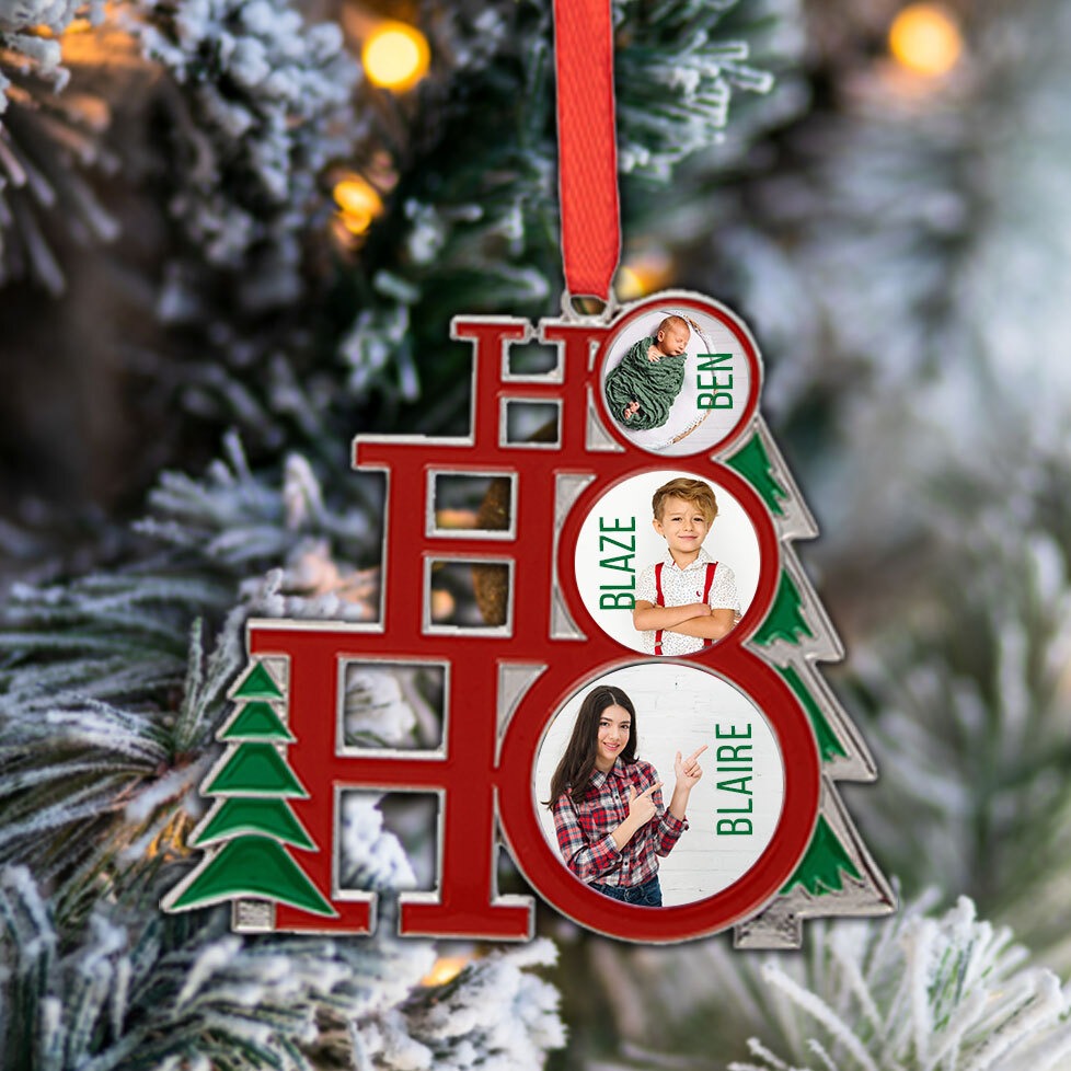 Metal Holiday Tree Ornament (4 Pack)
