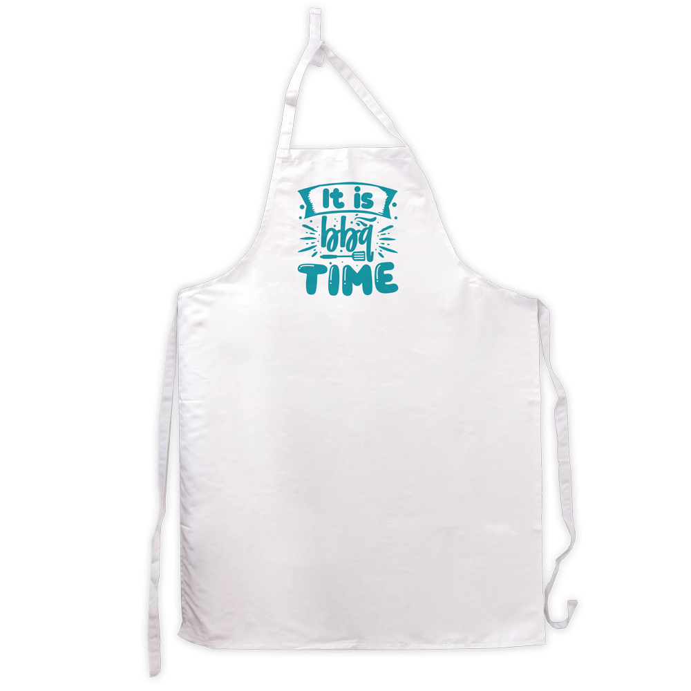 Apron with It is BBQ time quote