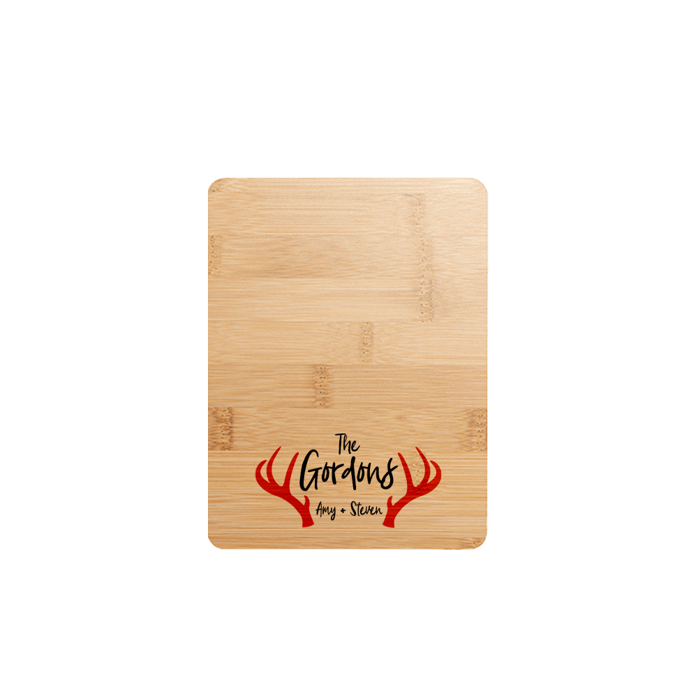 Family Name On Bamboo Cutting Board