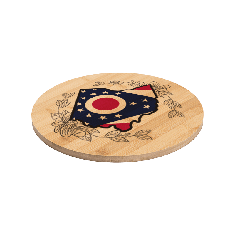 Ohio Round Bamboo Cutting Board