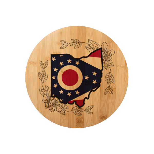 Ohio Round Bamboo Cutting Board