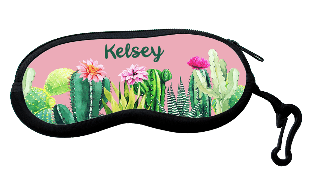 glasses case with cactus design sublimated