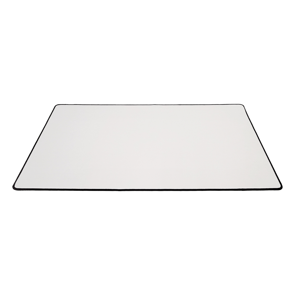 Blank white desk/gaming mat angle