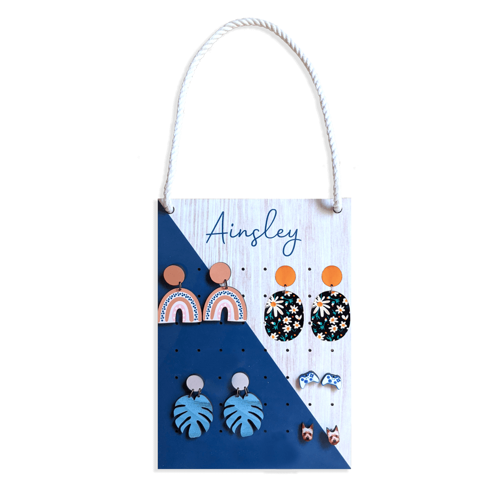 personalized earring hanger