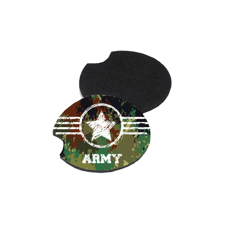 personalized White Fabric Car Coasters
