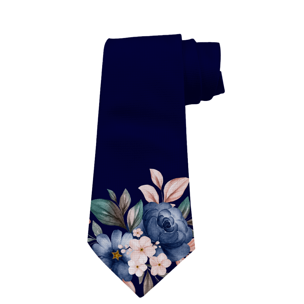 Woven Polyester Necktie With Waffle Pattern