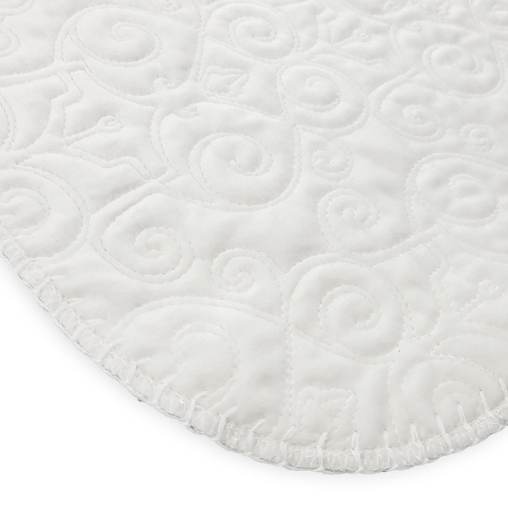 Close up of texture on quilted baby blanket