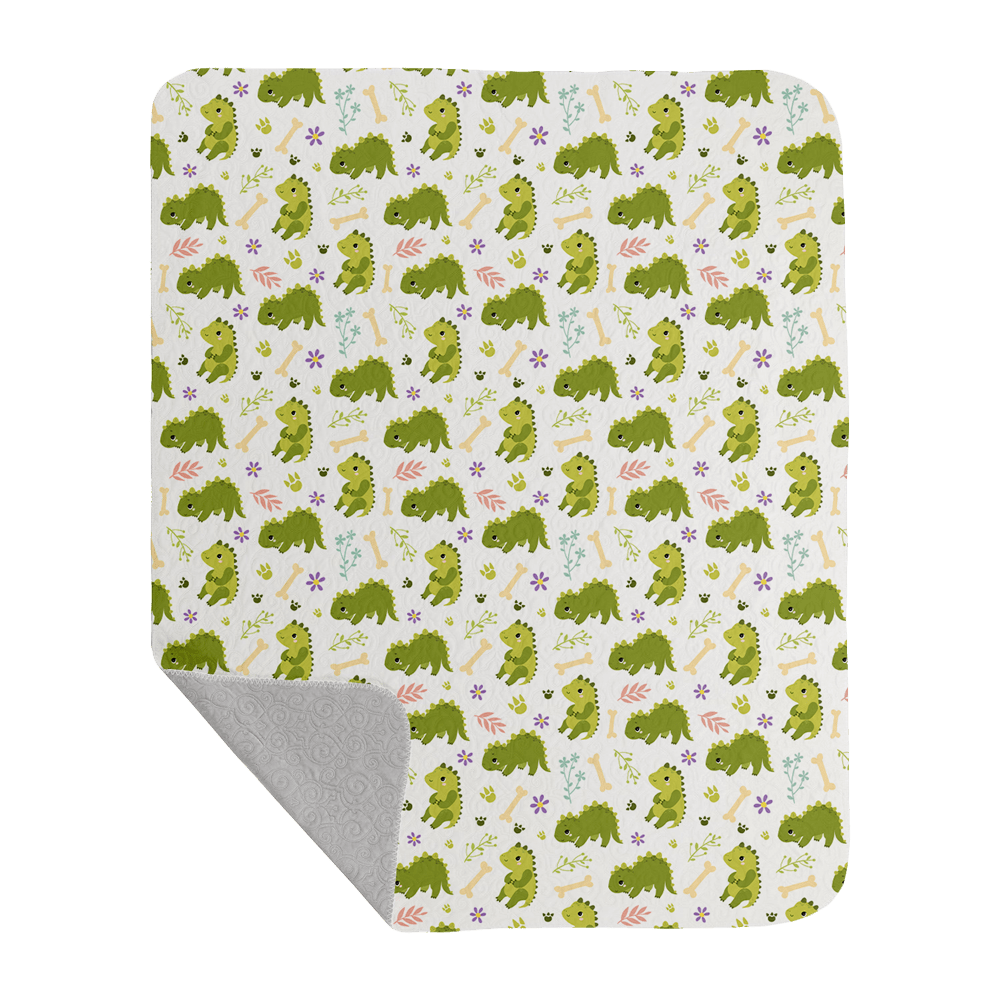 Dinosaurs quilted baby blanket