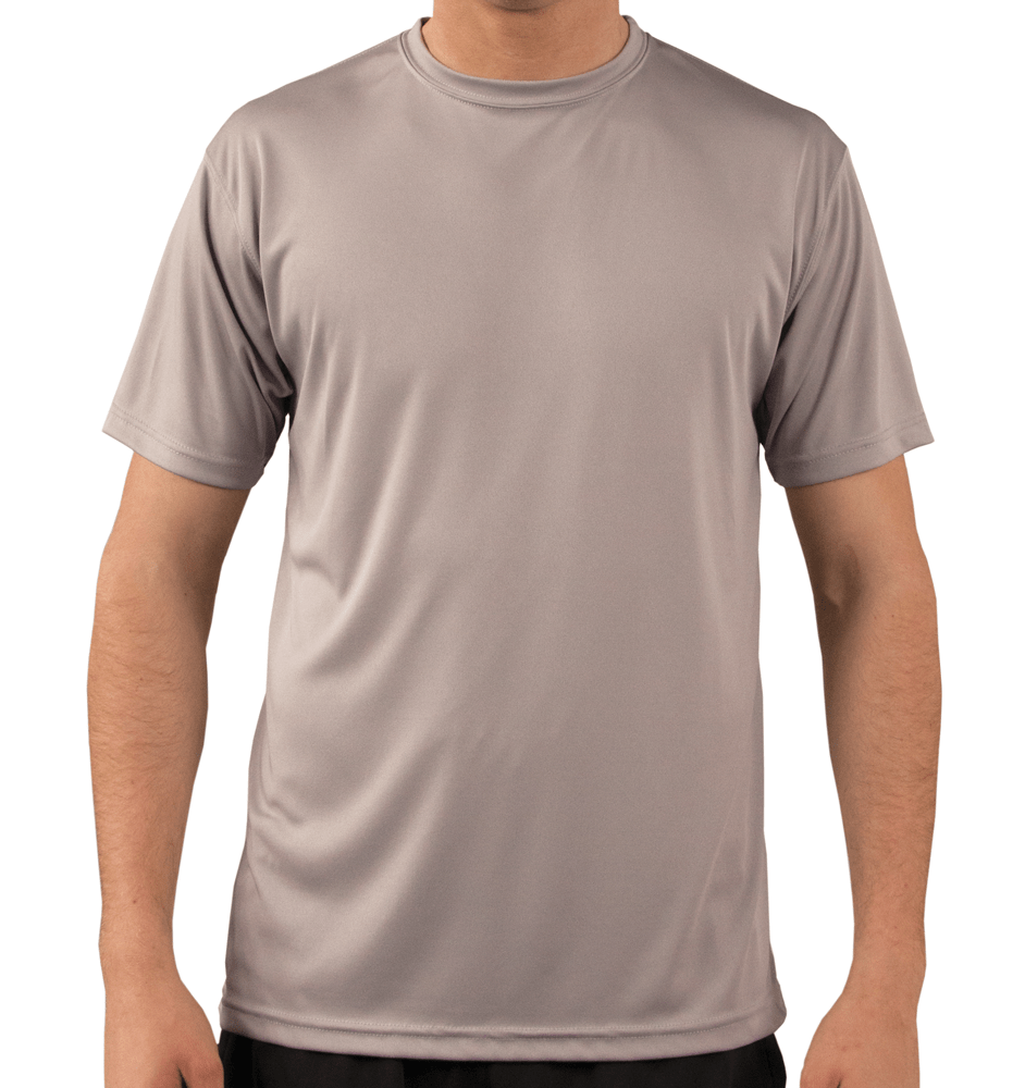 M Athletic Grey Perf T Shirt Solar Performance Tee Adult Vapor (6/pkg) Medium