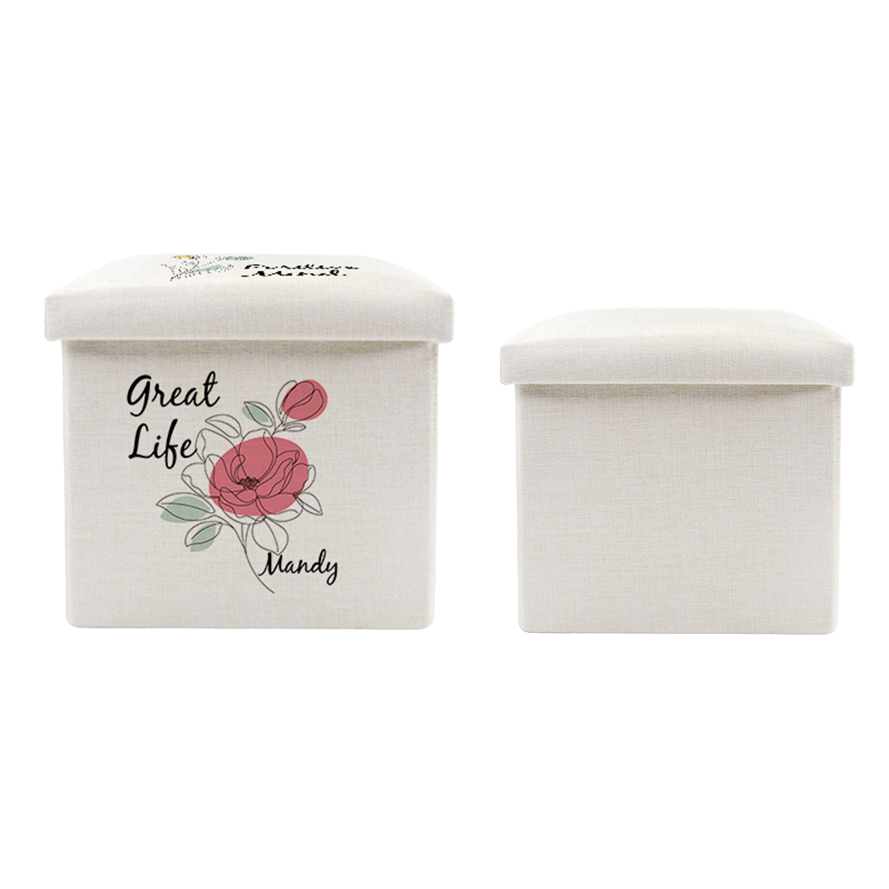Two linen storage cubes