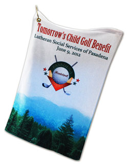 Towel with golf benefit design