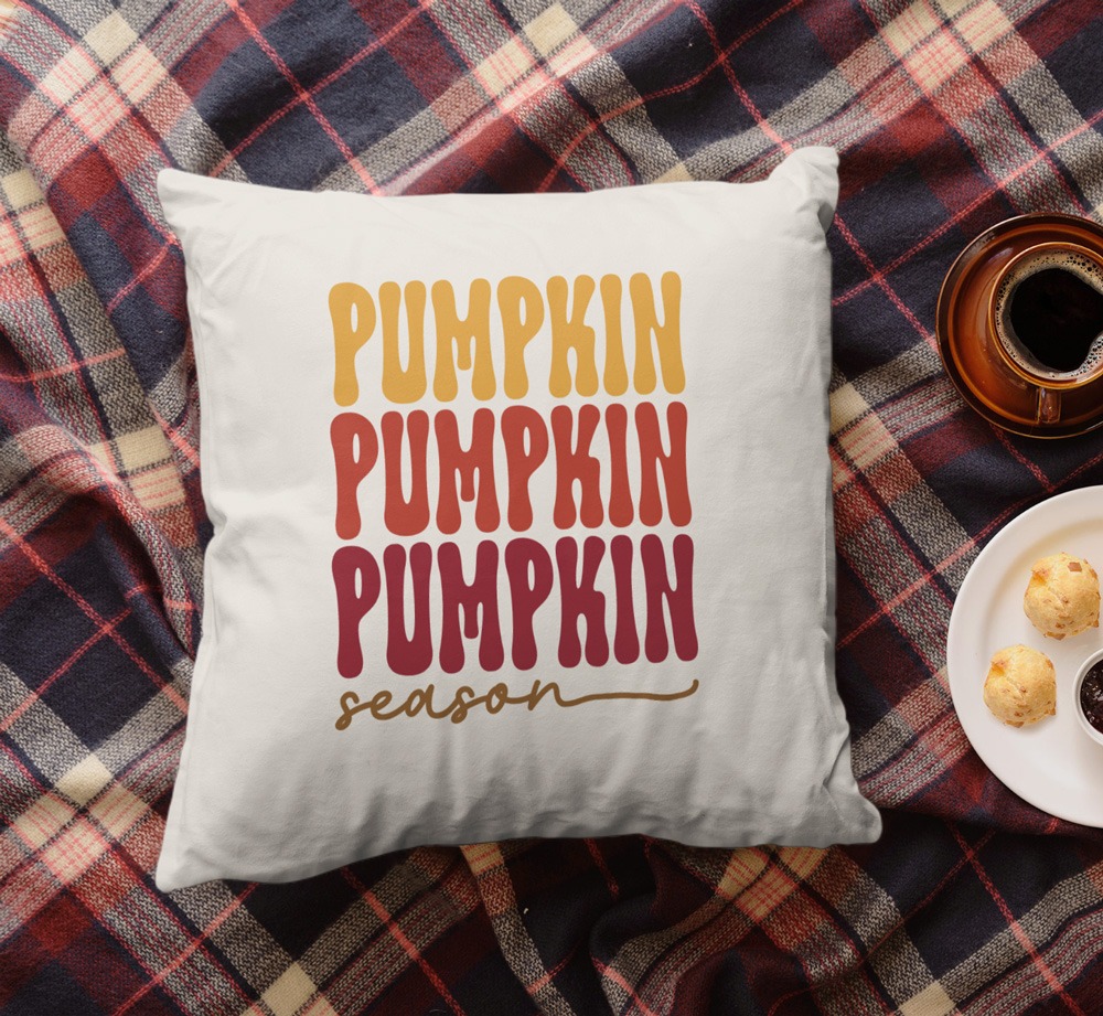 Siser EasyWeed on pillow case with fall design