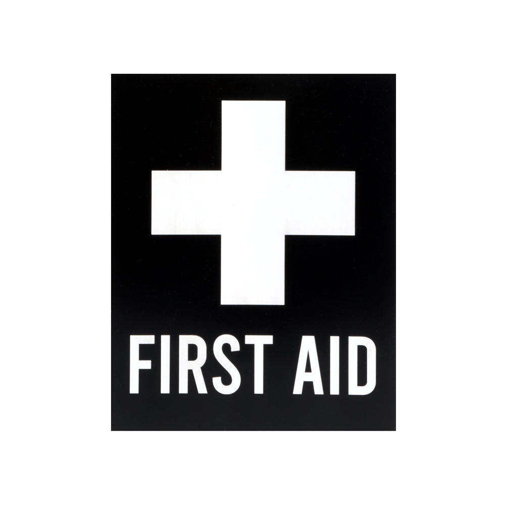 First Aid sign with cross