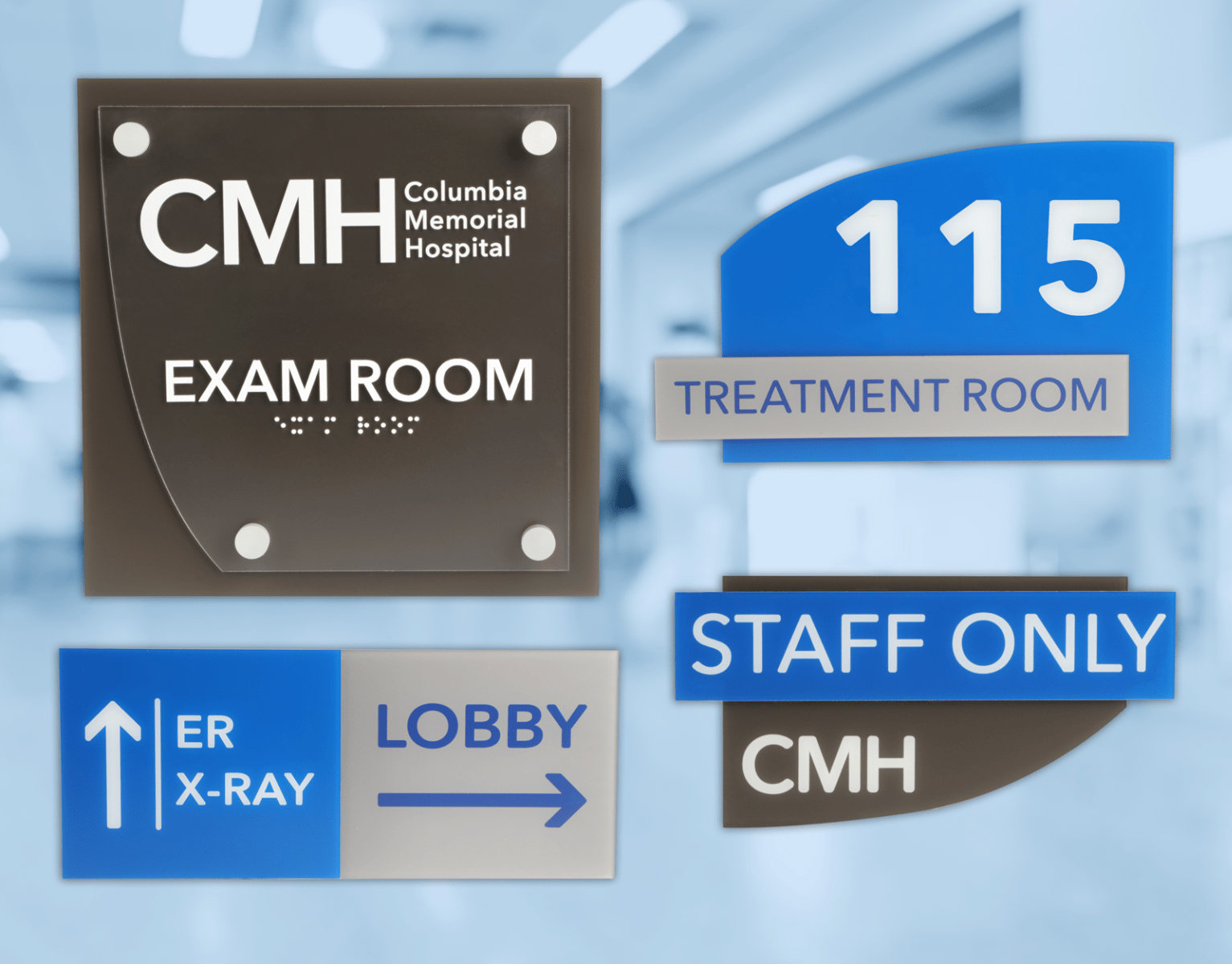 Collage of Columbia Memorial Hospital Exam Room Sign