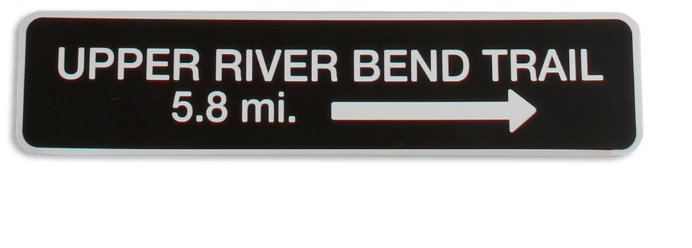 Upper River Bend Trail Marker Sign