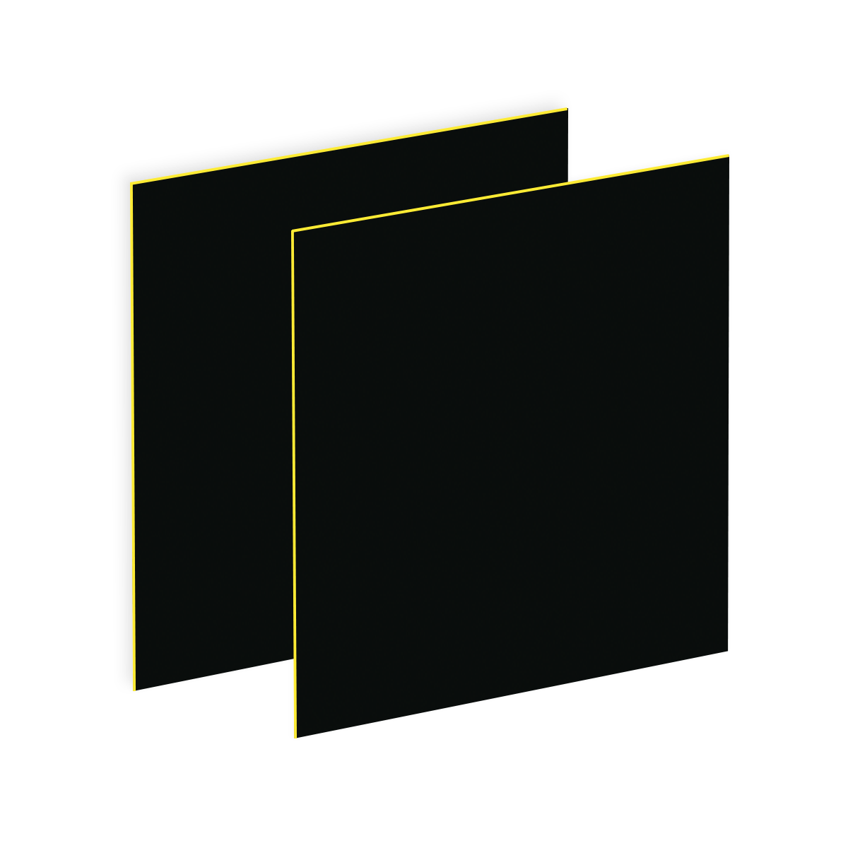 Black/Yellow Rowmark Ultra-Mattes Front Engraving Plastic