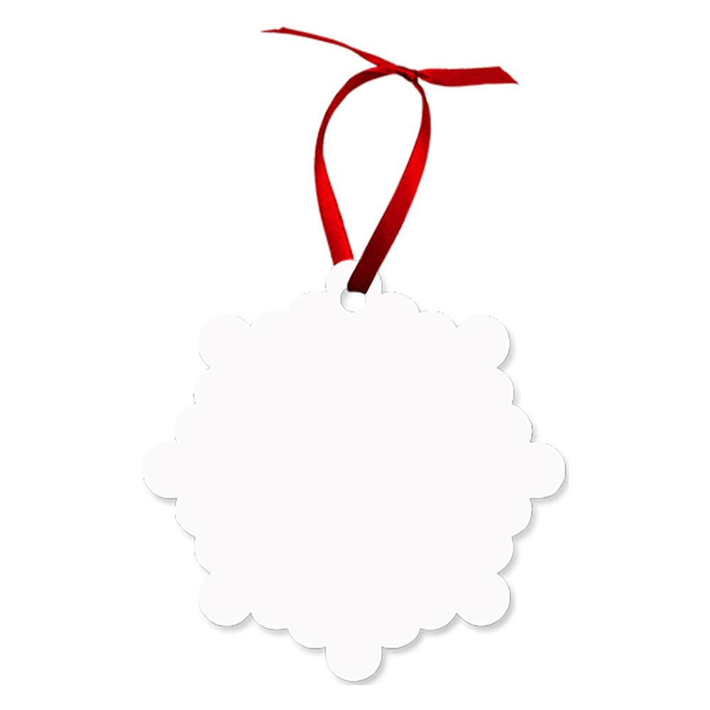 Unisub Creative Borders White Aluminum London Ornament