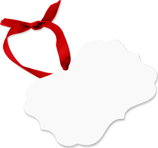 Unisub 2-Sided White Aluminum Ornament