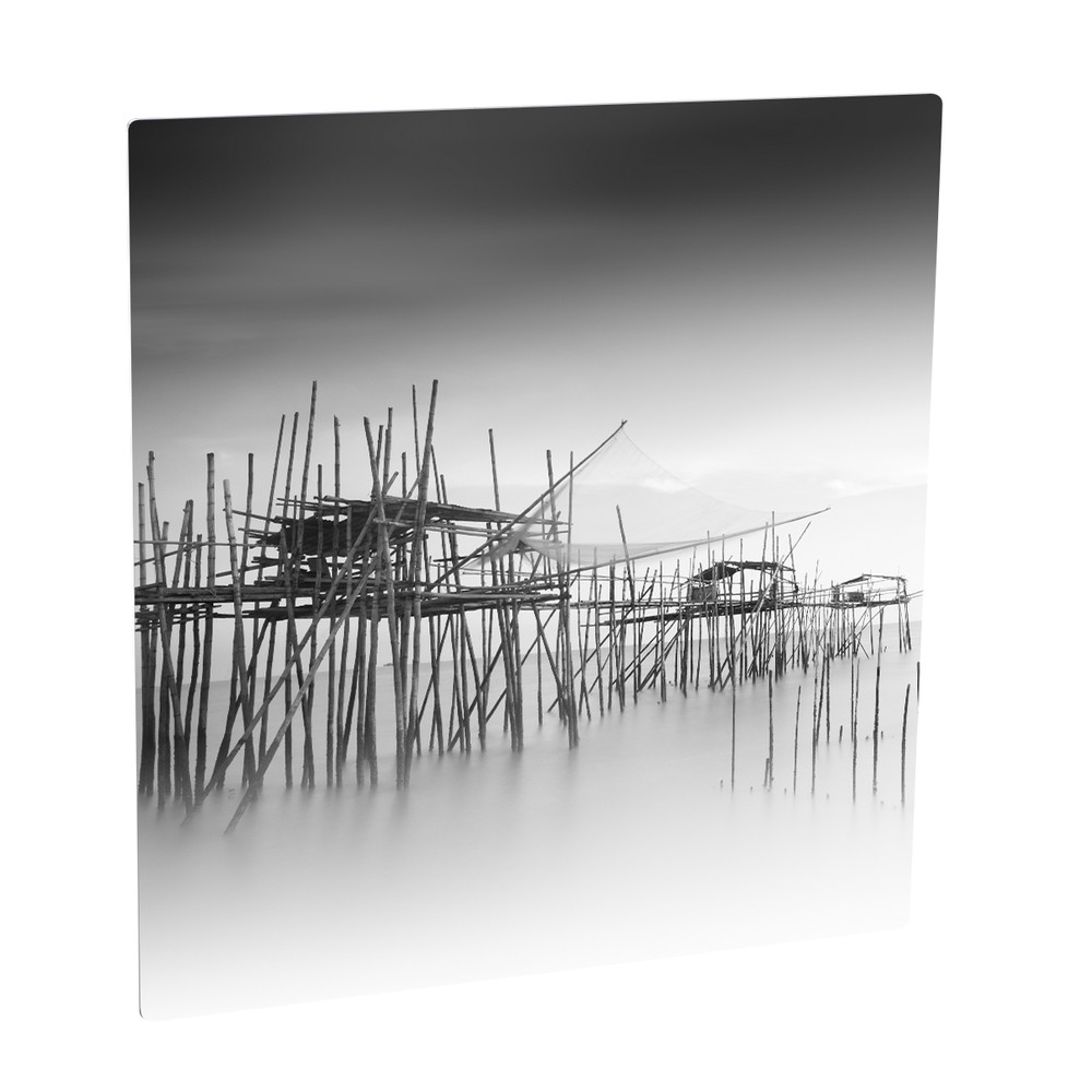 Unisub ChromaLuxe Matte Silver 4" x 4" Square Aluminum Photo Panel