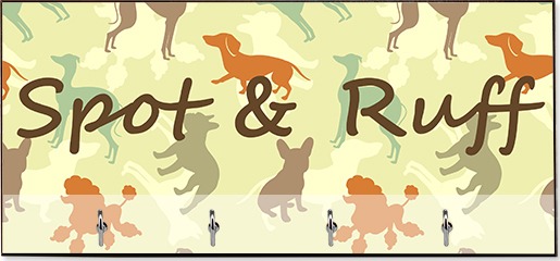 Hardboard key hanger with dog pattern