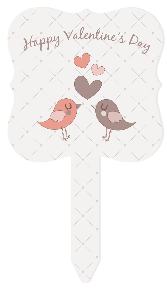 Unisub White Prague Aluminum Garden Stake - 6.9" x 2.75"